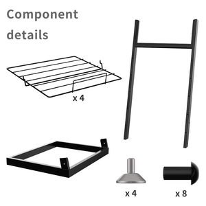 Đa chức năng tùy chỉnh 5 Tier đen kim loại Tạp Chí hiển thị placemat Rack hiển thị - Product Image 6