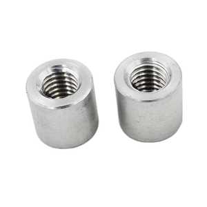 Custom Non-Standard Aluminum Round Cylindrical <strong>Coupling</strong> Nuts <strong>M3</strong> Thread Metric Certificate Anodized Finish Hex Nut Type - Product Image 1