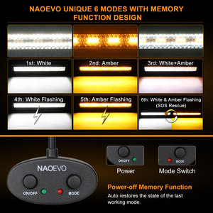 NAO süper parlak 4 "7" 20 "32" 52 "inç Barra Led 6D çift sıra Offroad atv ızgara Led çubuk ışık 4X4 süper ince araba Led ışık çubuğu