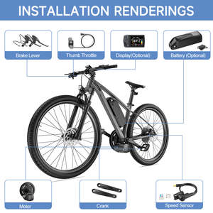 Kit de bicicleta eléctrica Tongshong de 48V, 500W, 750W, con Motor Tsdz, Sensor de velocidad media, rueda de 700c, pantalla LCD, almacén de EE. UU./UE - Product Image 2