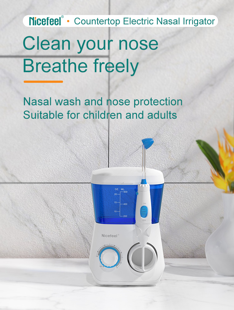 Ipx7 Electric Nasal Irrigation System Desktop Cordless Nasal Wash 600ml Nj166