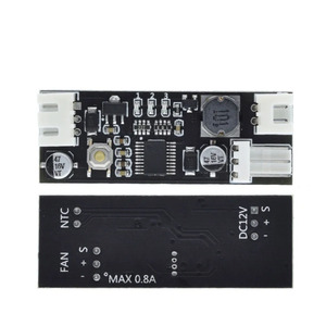 DC 12V PWMスピードコントローラファンスピードガバナー2-3ワイヤコンピュータ温度制御スイッチPC用CPUクーラーファンアラーム - Product Image 1