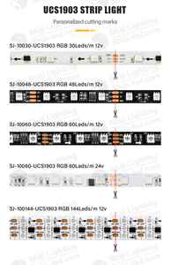 Shiji Programmier bares RGB-Pixel-LED-Band 12V 24V SPI UCS1903 ws2811 30Leds 48Leds 60Leds 144Leds 5050 Pixel LED-Streifen - Product Image 2
