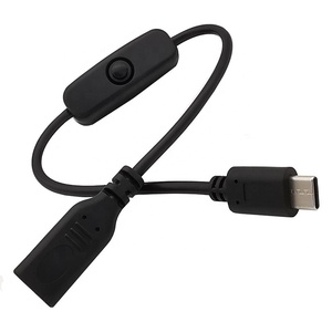 สายชาร์จเร็ว30V USB Type-C ตัวเมียไปยังตัวผู้สายทองแดง22AWG 3A พร้อมสวิตช์เปิด/ปิดชนิด C สายต่อสวิตช์ - Product Image 3