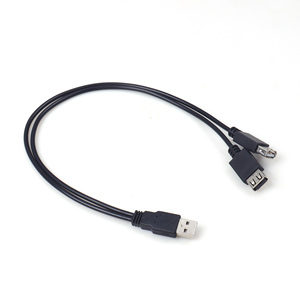 USB 2.0 2-in-1メススプリッターYケーブル1-2 USBエクステンションデータケーブル - Product Image 1