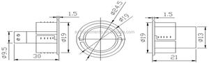5C-36T Blanco Marrón Montado al ras ABS Sistema de alarma de seguridad Sensor de puerta Red GSM para uso doméstico - Product Image 4