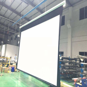 Boa venda 100 polegadas contraste aprimorado curto lance tela projetor 4k tela do projetor motorizado