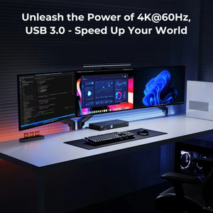 TESmart USB 3.0 HDMI + DP KVM开关，带耳机音频和麦克风3监视器4台电脑4K 60hz遥控KVM对接 - Product Image 4