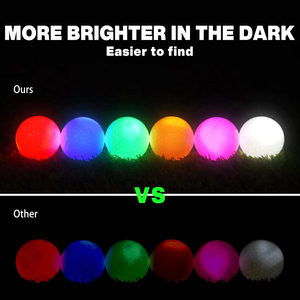 Bán buôn <span class=keywords><strong>LED</strong></span> Golf Bóng gói tùy chỉnh <span class=keywords><strong>Led</strong></span> Light Up Golf Balls ánh sáng ban đêm Golf đào tạo thực hành bóng - Product Image 6
