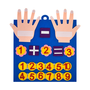 免费样品教育学习Montessori材料手指1-10数字毛毡板计数玩具儿童 - Product Image 1