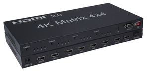 DTECH 4K x 2K HDMI 2.0 MATRIX-SCHALTER 4x4 4K 30Hz 4 HDMI-Eingänge 4 HDMI-Ausgänge unterstützen RS232 EDID-Matrix mit HD-Signalen