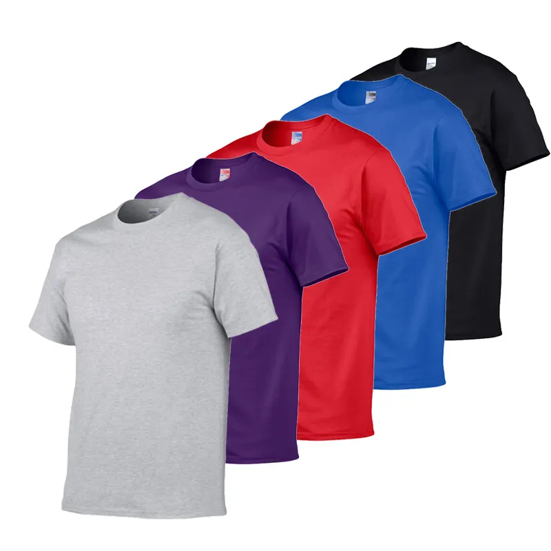 Camiseta con estampado personalizado, camisetas lisas 100% algodón