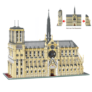 DIY Assembly Streetview Notre Dame Cathedral in Paris Bricks Architecture Model Educational <strong>Toys</strong> for Gifts Building Blocks Sets - Product Image 2