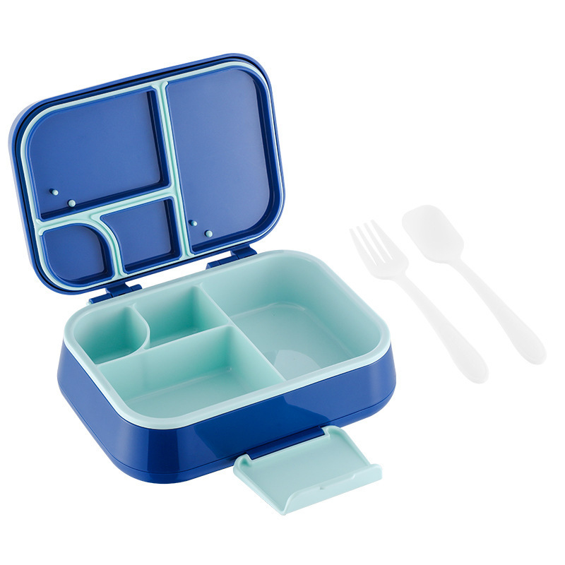 Boîtes bleues à 4 compartiments