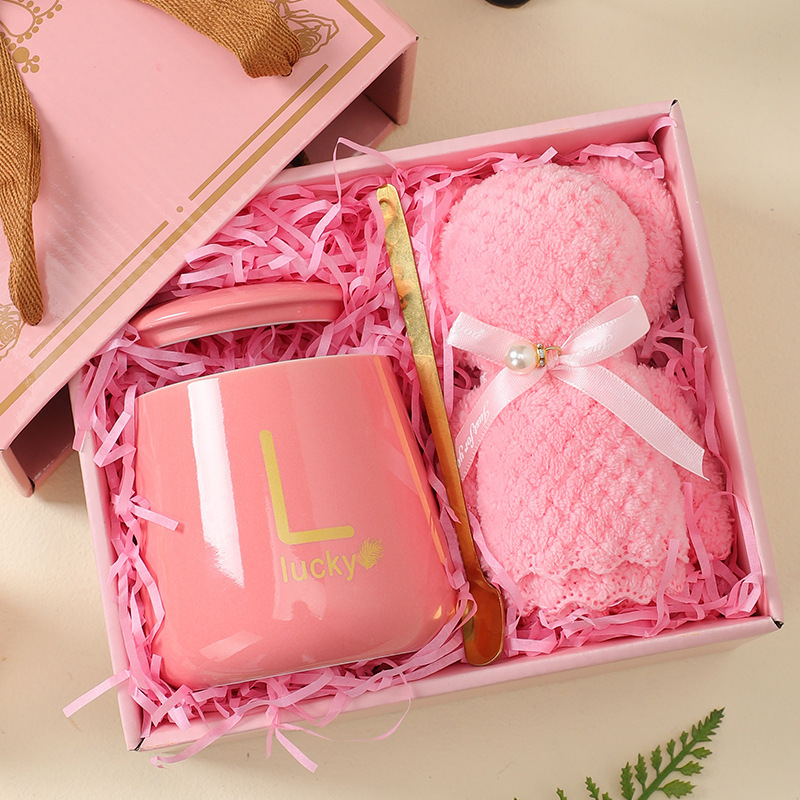 Pink towel bear set