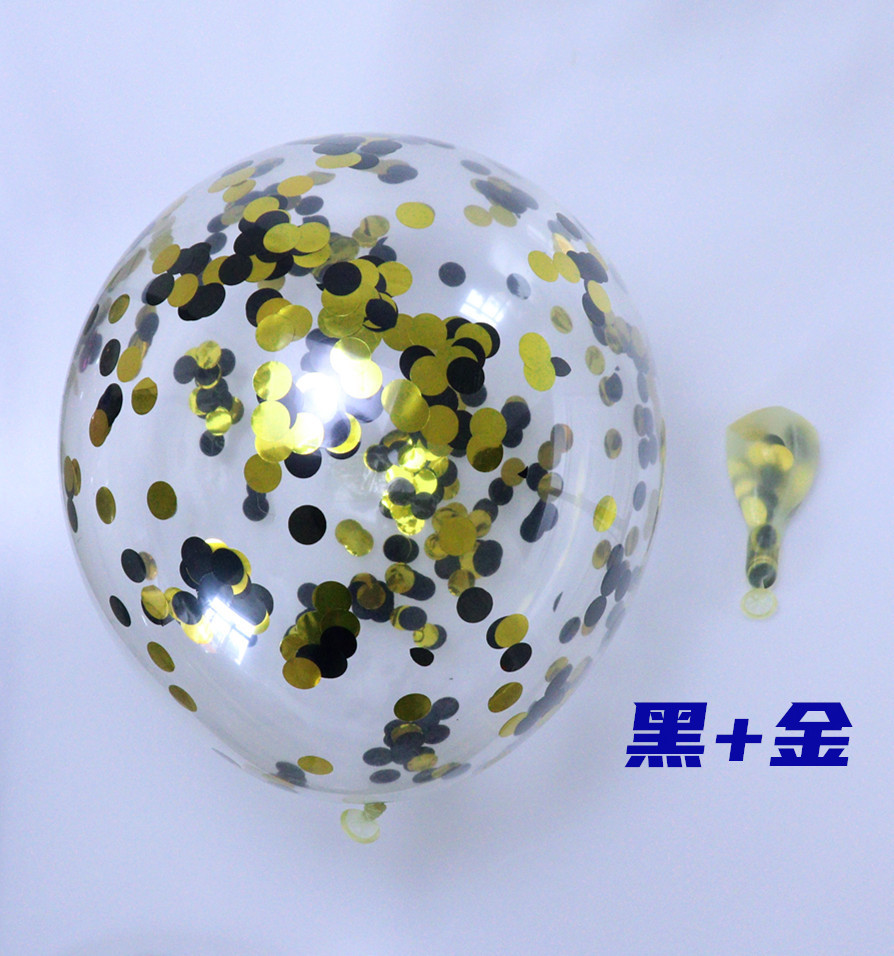 Black gold sequin balloon