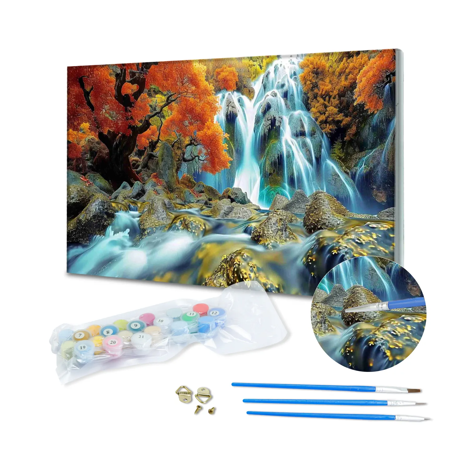 Landschapswaterval Diy Foto 'S Op Nummer Kits Handgeschilderd Schilderij Kunst Geschenk Tekening Op Canvas Home Decor