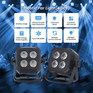 Par LED 4x8W RGBW 4in1 DMX Par สามารถแสงคลับ Dj Party มินิดิสโก้แสงเวทีเอฟเฟกต์ Par Light - Product Image 2