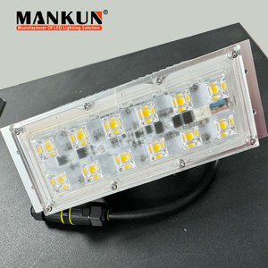 แผงวงจร LED 146x45มม. AC 220V 40W โมดูลนำพร้อมเลนส์และอลูมิเนียมความร้อนสำหรับนำไฟถนนโมดูล Dob LED