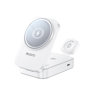 Yesido DS27 15Wワイヤレス高速充電複数保護折りたたみ式デザイン3-in-1デスクトップワイヤレス充電器 - Product Image 2
