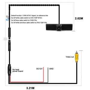 防水IP68 DC12V前视图AHD 720p相机，适用于丰田Allion多合一2022/2023模型视觉