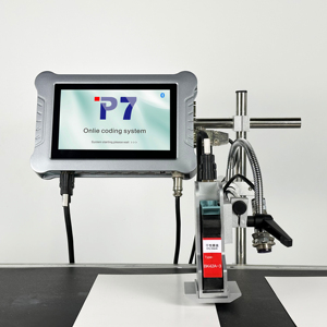 P7インダストリアル127mmデータ有効期限付きロゴQRバーコード印刷機バッチコーディングオンラインサーマルインクジェットTIJプリンター - Product Image 1
