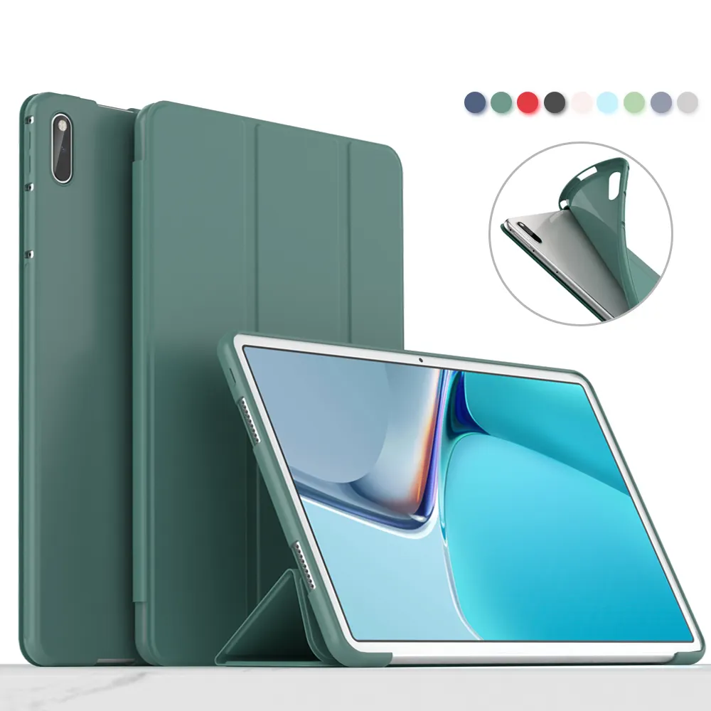 Tablet מקרה עבור Huawei MatePad פרו 12 6 10 8 עור מפוצל Flip Stand מגן כיסוי עבור Matepad 10.4 10.8 11 m6 8.4 מקרה
