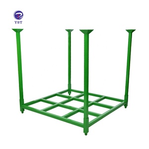 YST定制便携式堆垛钢柱可堆垛重型仓库存储托盘架系统 - Product Image 1