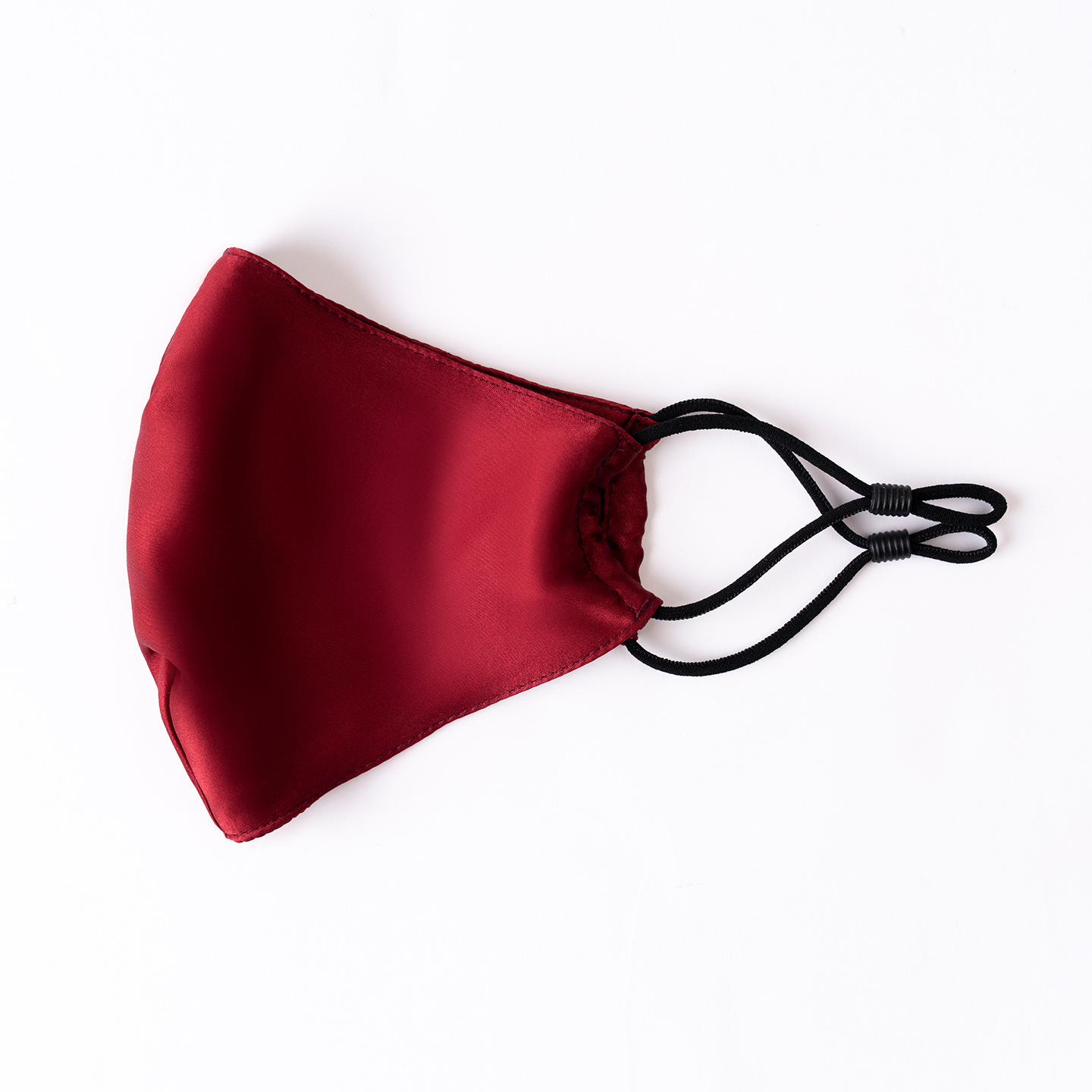 Wine red Pure silk face mask