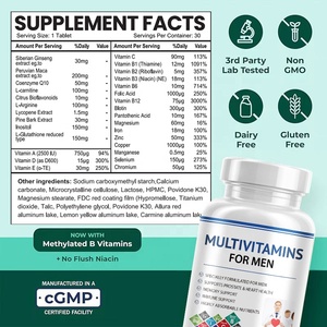 Nhãn Hiệu Riêng Vitamin Bổ Sung Máy Tính Bảng Đa Vitamin C D E B12 Kẽm Người Đàn Ông Hàng Ngày Vitamin Máy Tính Bảng Cho Thể Thao Hỗ Trợ - Product Image 2