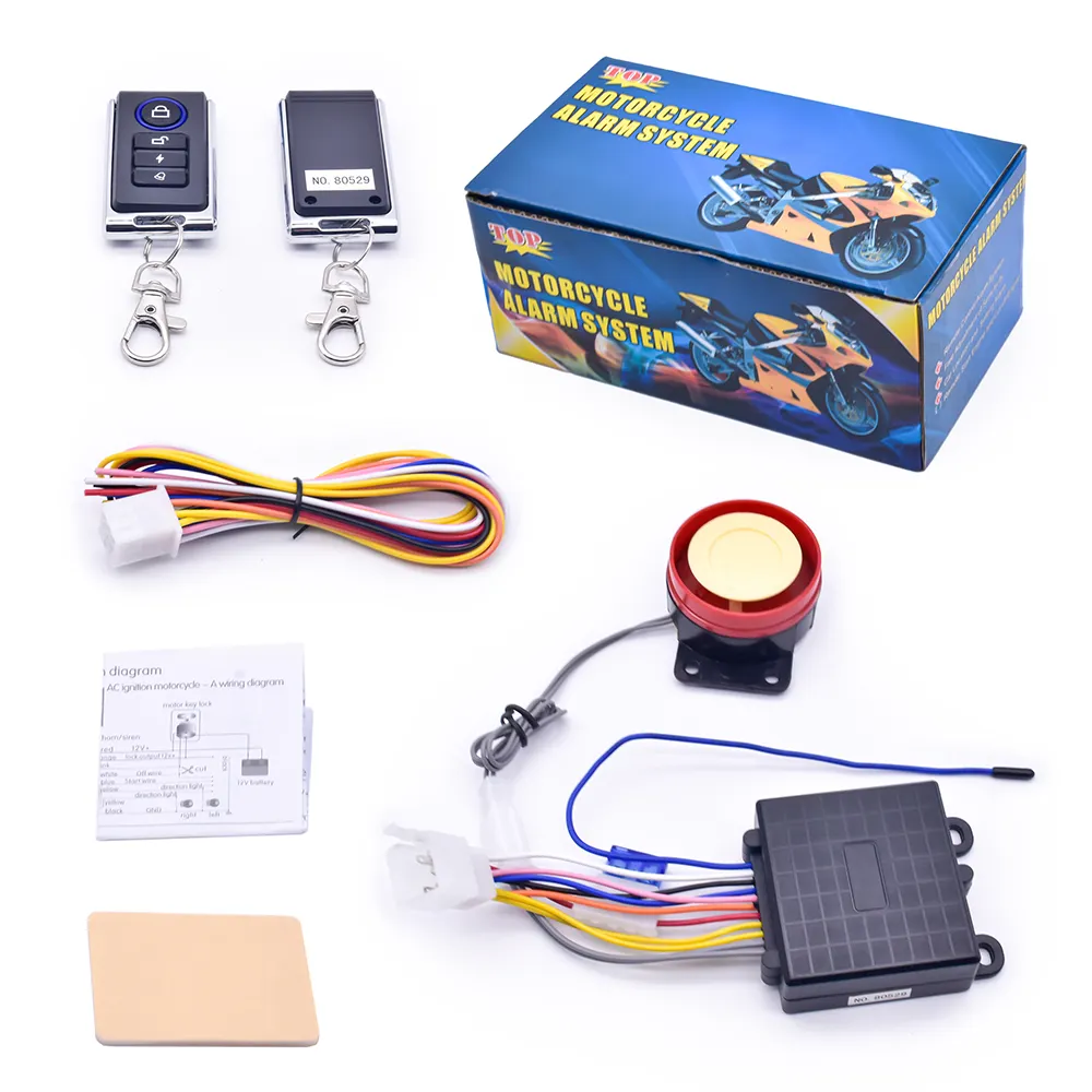 Factory Outlet Anti-theft One Way Motorcycle Alarm Security System With Remote