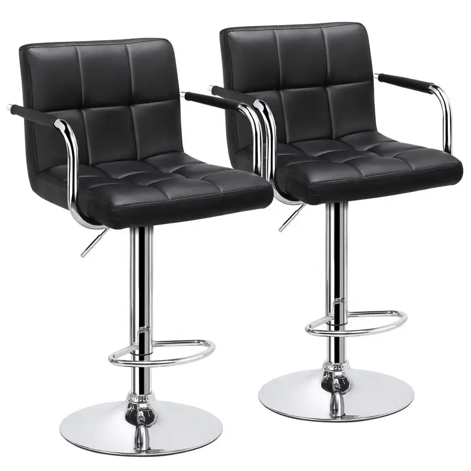 Couro Modern Lift Giratória Ajustável Bar Stools Chair Luxo Restaurante Bar Counter Chair High Bar Cadeiras Para Cozinha