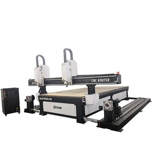 Sistema de Control Syntec rotativo de doble husillo de 4 ejes 2040, cilindro tallado, máquina enrutadora de corte de grabado de madera Cnc - Product Image 4
