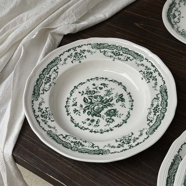 Green 10 inch round plate