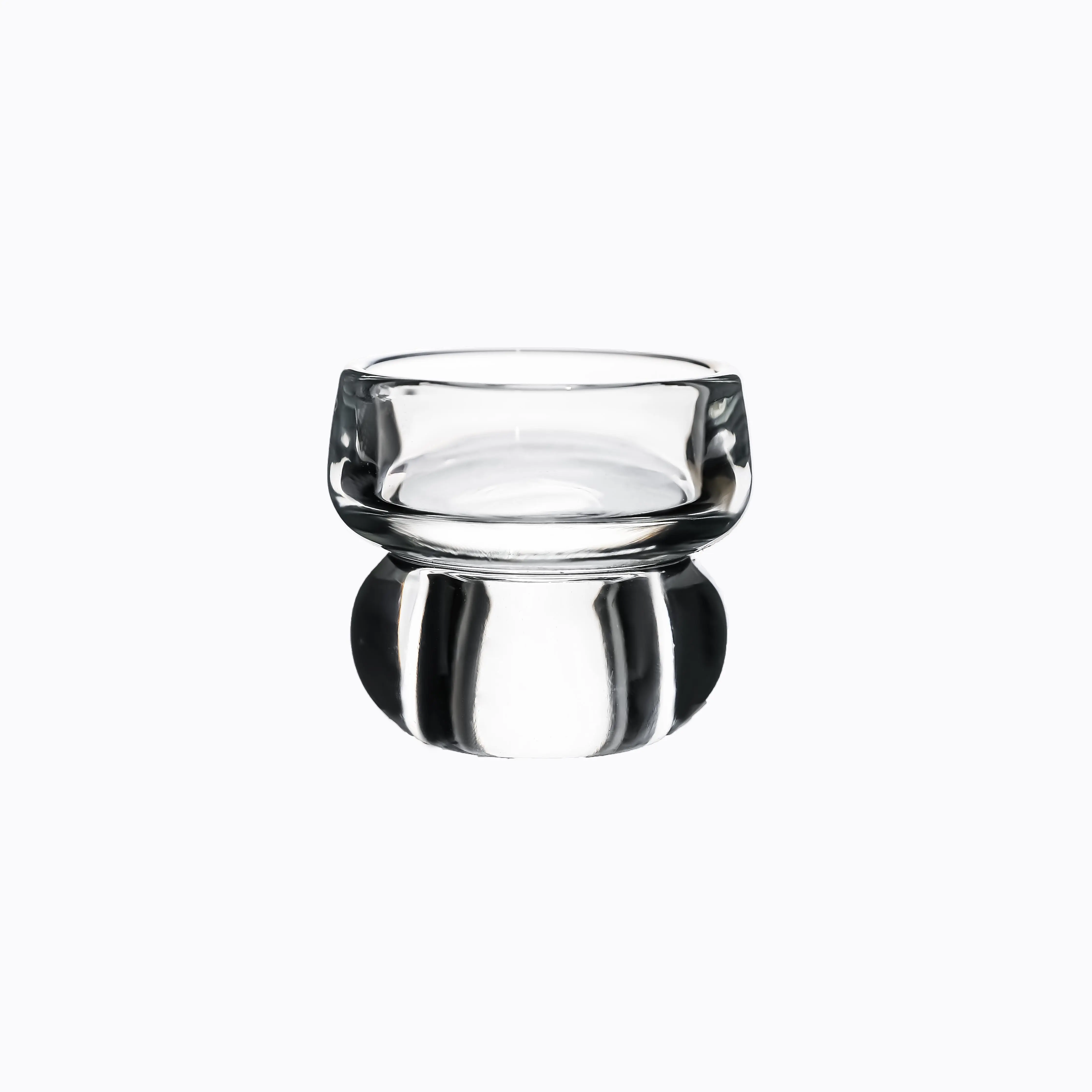Candelabro di cristallo di nozze decorativo Mini personalizzato all'ingrosso cristallo trasparente portacandele di vetro portacandele di vetro