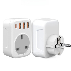 Universal-Reise adapter USB Typ C-Anschluss 10A Kunststoff-Stromrichter buchse Netz stecker adapter USA EU UK AUS 3 Port Wifi 3 Outpus - Product Image 2