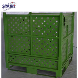 Jaula de malla de alambre soldada sin fondo duradera galvanizada Europea personalizada más vendida almacenamiento de acero apilable para almacenes - Product Image 1