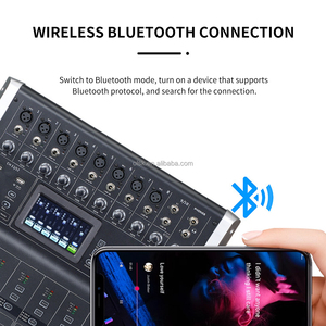 CLAVAX-Mezclador de audio digital de 12 canales, consola mezcladora de música con 8 XLR TRS, 1 estéreo, 2 entradas USB, BT 48V, 4 AUX 2, monitor, 12 canales, 1 - Product Image 5