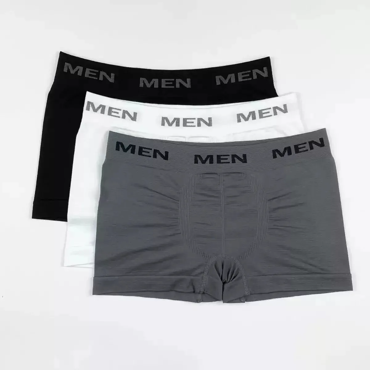 OEM kunden spezifisches Design Herren weiße kurze Unterwäsche elastisch Reine Farbe nahtlos glatt Mix Farbe Unterwäsche Boxer WB0010