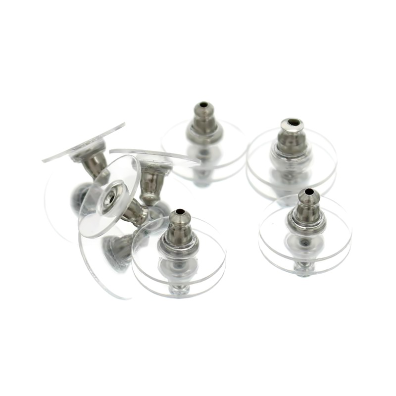 Bouchons d'oreilles en plastique en forme de balle de couleur acier