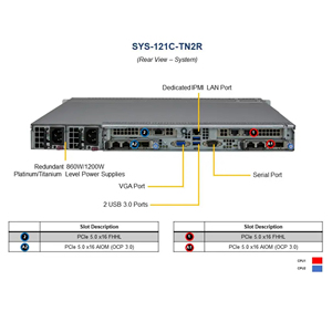 Hot Selling X13 Cloud DC PCIe 5.02 SYS-121C-TN2R 1U DP Cloud DC 2CPU Intel Xeon skalierbare Prozessoren der 4. Generation Super micro Server - Product Image 3