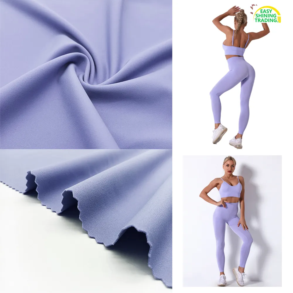 200 gsm polyester 80 spandex 20 tissu extensible double face