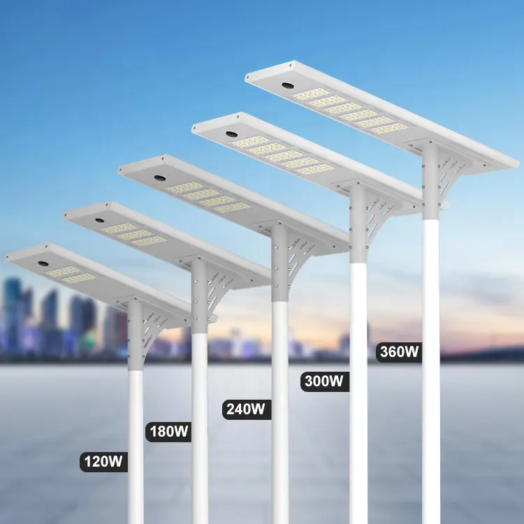 Fabrika fiyat su geçirmez Ip65 Monocrystal 60 120 180 240 300 360 420 W karayolu Led güneş enerjisi yol lambası