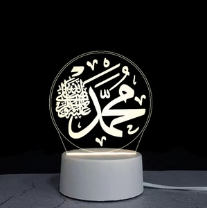Set di scatole regalo con supporto personalizzato 3d notte luce a Led Base e chiaro bianco acrilico 3 giorni Logo modello 3d lampada a Led luce notturna Base - Product Image 4
