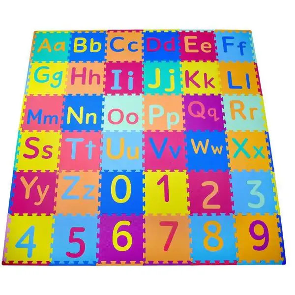 Amazong esteira colorida não tóxica, venda quente, 36 peças por conjunto, letras, eva, bluetooth, grande, jogo de quebra-cabeça, para aprendizado de bebê