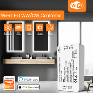 Tuya WiFi WW/CWLEDストリップコントローラーDC12〜54V最大15A負荷定電圧入力2チャンネル出力 - Product Image 5