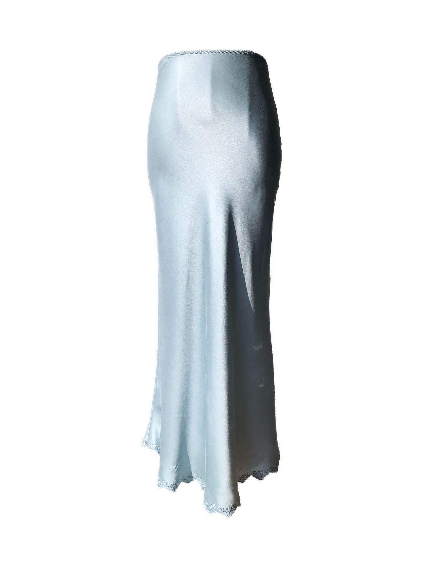 Misty Blue Midi Skirt