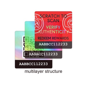 Custom QR <strong>Code</strong> Holographic Sticker Data Encryption Original Labels 3d Hologram Unique Serial Number Stickers - Product Image 2