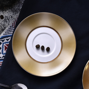 细骨瓷金线咖啡茶具，欧洲镀金陶瓷茶杯茶托套装瓷器 - Product Image 3