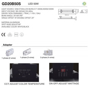 RONSE Manufacturer Price Good Quality Led Track Light CCT Adjustable <strong>Linear</strong> Light Dimmable Supermarket <strong>Projects</strong> Track Lighting - Product Image 2